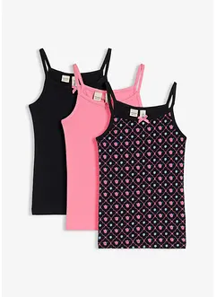 Top con morbido cotone biologico (pacco da 3), bonprix Top con morbido cotone biologico (pacco da 3), bonprix
