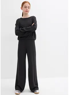 Maglione in filato fine e pantaloni in maglia di morbida viscosa (set 2 pezzi), bonprix Maglione in filato fine e pantaloni in maglia di morbida viscosa (set 2 pezzi), bonprix