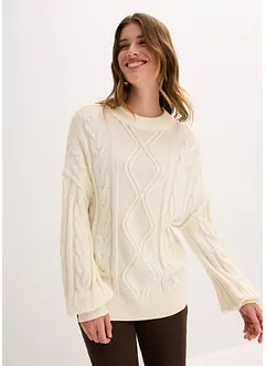 Maglione oversize con lavorazione a trecce, bonprix Maglione oversize con lavorazione a trecce, bonprix