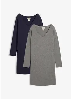 Abito in jersey di viscosa (pacco da 2), bonprix Abito in jersey di viscosa (pacco da 2), bonprix