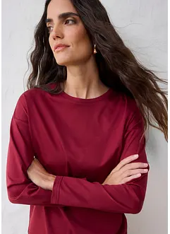 Maglia a maniche lunghe in misto seta, bonprix Maglia a maniche lunghe in misto seta, bonprix