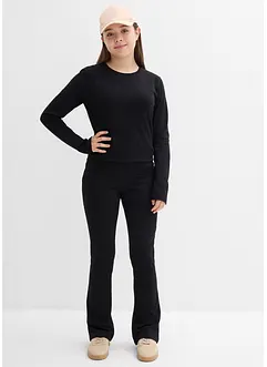Maglia a maniche lunghe e pantaloni di jersey a coste (set 2 pezzi), bonprix Maglia a maniche lunghe e pantaloni di jersey a coste (set 2 pezzi), bonprix
