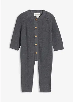 Tutina in maglia di puro cotone biologico, bonprix Tutina in maglia di puro cotone biologico, bonprix