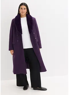 Cappotto con collo in pelliccia sintetica staccabile, bonprix Cappotto con collo in pelliccia sintetica staccabile, bonprix