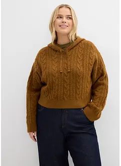 Maglione in  filato grosso con cappuccio, bonprix Maglione in  filato grosso con cappuccio, bonprix