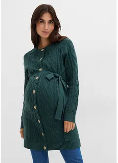 Cardigan prémaman extra lungo e abito di maglia in misto cotone, bonprix Cardigan prémaman extra lungo e abito di maglia in misto cotone, bonprix