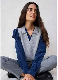 Gilet in maglia con lana d'alpaca, bonprix Gilet in maglia con lana d'alpaca, bonprix