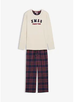 Pigiama con pantaloni in morbida flanella di cotone e sacchetto regalo, bonprix Pigiama con pantaloni in morbida flanella di cotone e sacchetto regalo, bonprix