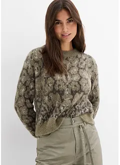 Maglione a maglia grossa in filato piumato morbido, bonprix Maglione a maglia grossa in filato piumato morbido, bonprix