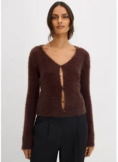 Cardigan in filato fine effetto piuma, bonprix Cardigan in filato fine effetto piuma, bonprix