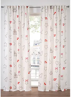 Tenda semitrasparente con fantasia natalizia (pacco da 1), bonprix Tenda semitrasparente con fantasia natalizia (pacco da 1), bonprix