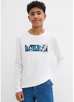 Maglia a maniche lunghe in puro cotone (pacco da 2), bonprix Maglia a maniche lunghe in puro cotone (pacco da 2), bonprix