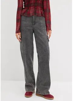 Jeans cargo a vita alta, bonprix Jeans cargo a vita alta, bonprix