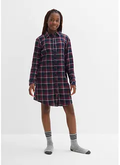 Camicia da notte in flanella morbida con abbottonatura, bonprix Camicia da notte in flanella morbida con abbottonatura, bonprix