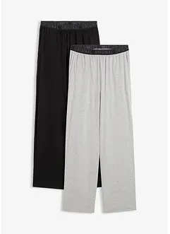 Pantaloni pigiama lunghi in puro cotone (pacco da 2), bonprix Pantaloni pigiama lunghi in puro cotone (pacco da 2), bonprix