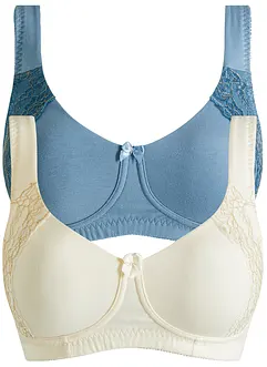 Reggiseno t-shirt senza ferretto con cotone biologico (pacco da 2), bonprix Reggiseno t-shirt senza ferretto con cotone biologico (pacco da 2), bonprix
