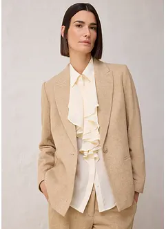 Blazer in misto lana a spina di pesce, bonprix Blazer in misto lana a spina di pesce, bonprix