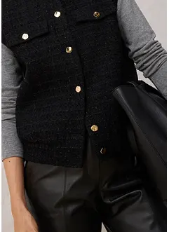 Blazer smanicato con percentuale di lana, bonprix Blazer smanicato con percentuale di lana, bonprix