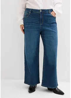 Jeans wide leg con strass, vita media, bonprix Jeans wide leg con strass, vita media, bonprix