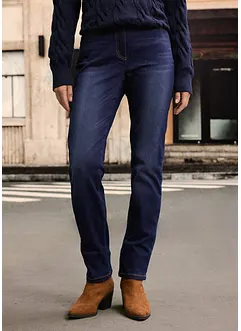Jeans termici a gamba dritta con girovita comodo, vita media, bonprix Jeans termici a gamba dritta con girovita comodo, vita media, bonprix