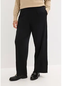 Pantaloni in jersey con inserti di satin, bonprix Pantaloni in jersey con inserti di satin, bonprix