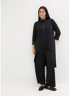 Blusa di jersey con inserti di satin, bonprix Blusa di jersey con inserti di satin, bonprix