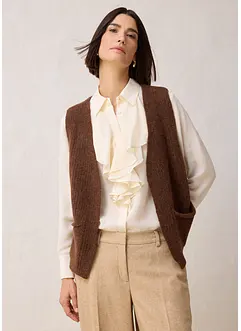 Gilet in filato grosso con lana d'alpaca, bonprix Gilet in filato grosso con lana d'alpaca, bonprix