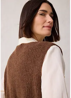 Gilet in filato grosso con lana d'alpaca, bonprix Gilet in filato grosso con lana d'alpaca, bonprix
