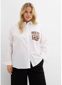 Camicia oversize con tasca a contrasto, bonprix Camicia oversize con tasca a contrasto, bonprix