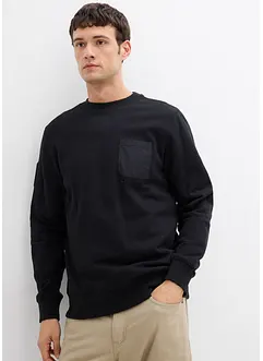 Felpa in cotone biologico con tasca al petto, bonprix Felpa in cotone biologico con tasca al petto, bonprix