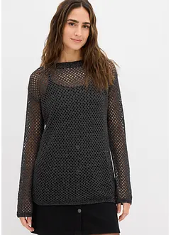 Maglione traforato con filato glitterato, bonprix Maglione traforato con filato glitterato, bonprix