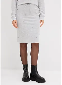 Gonna in felpa con piccole borchie, bonprix Gonna in felpa con piccole borchie, bonprix