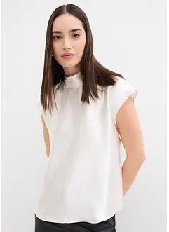 Top in satin con collo a mezza altezza, bonprix Top in satin con collo a mezza altezza, bonprix