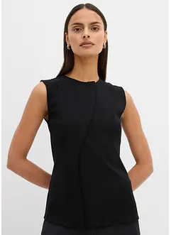Top a gilet asimmetrico in punto di Roma, bonprix Top a gilet asimmetrico in punto di Roma, bonprix