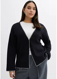 Cardigan in misto lana con dettagli a contrasto, bonprix Cardigan in misto lana con dettagli a contrasto, bonprix