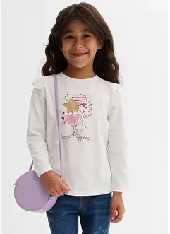 Maglia a maniche lunghe in misto cotone biologico elasticizzato (pacco da 2), bonprix Maglia a maniche lunghe in misto cotone biologico elasticizzato (pacco da 2), bonprix