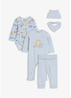 Corredino neonato in puro cotone biologico (set 5 pezzi), bonprix Corredino neonato in puro cotone biologico (set 5 pezzi), bonprix