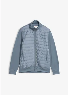 Felpa con zip in materiale misto, bonprix Felpa con zip in materiale misto, bonprix