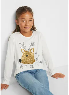 Maglia a maniche lunghe in puro cotone biologico, bonprix Maglia a maniche lunghe in puro cotone biologico, bonprix