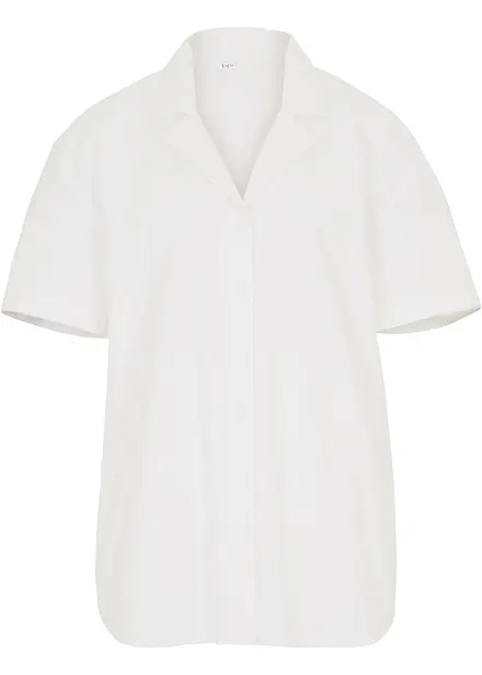 Camicetta casual oversize in misto lino leggero