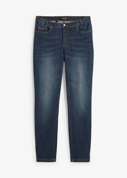 Jeans skinny con bordo vita comodo, vita media