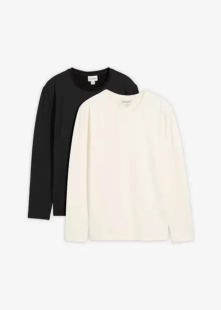 Maglietta termica a maniche lunghe, slim fit (pacco da 2)