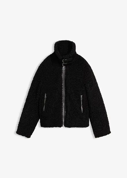 Pelliccia sintetica corta in pile teddy