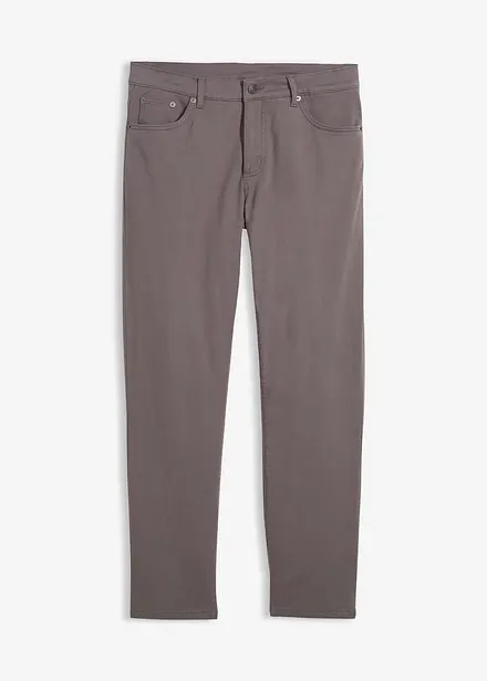 Pantaloni termici elasticizzati con fodera in flanella straight, regular fit