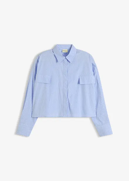 Blusa oversize in misto cotone