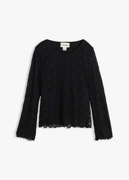 Maglia in pizzo a maniche lunghe