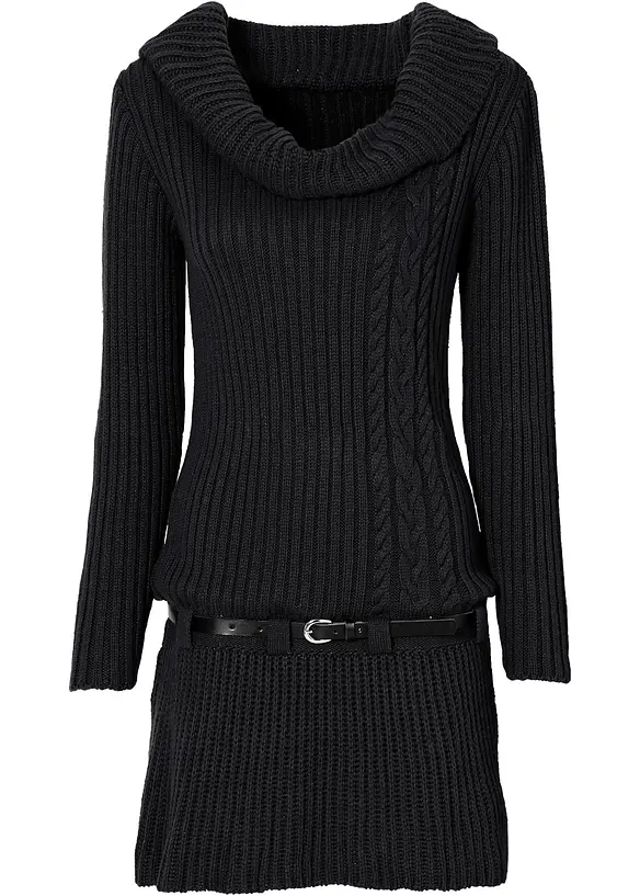 Abito in maglia con cintura, BODYFLIRT