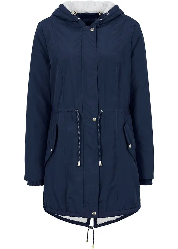 Parka con pile teddy, bonprix