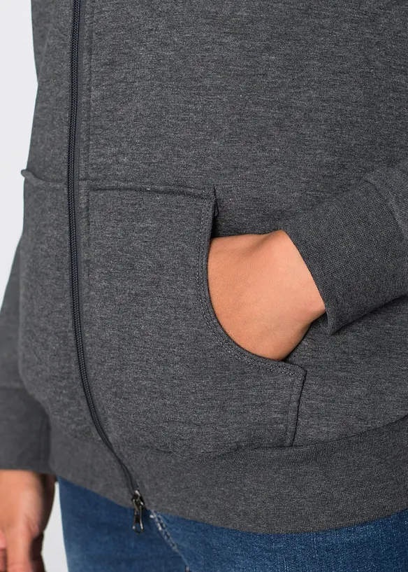 Giacca in felpa prémaman con inserto babywearing e interno morbido, bonprix