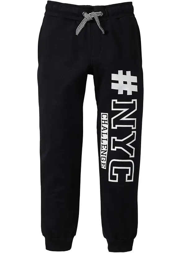 Pantaloni in felpa con stampa, bonprix